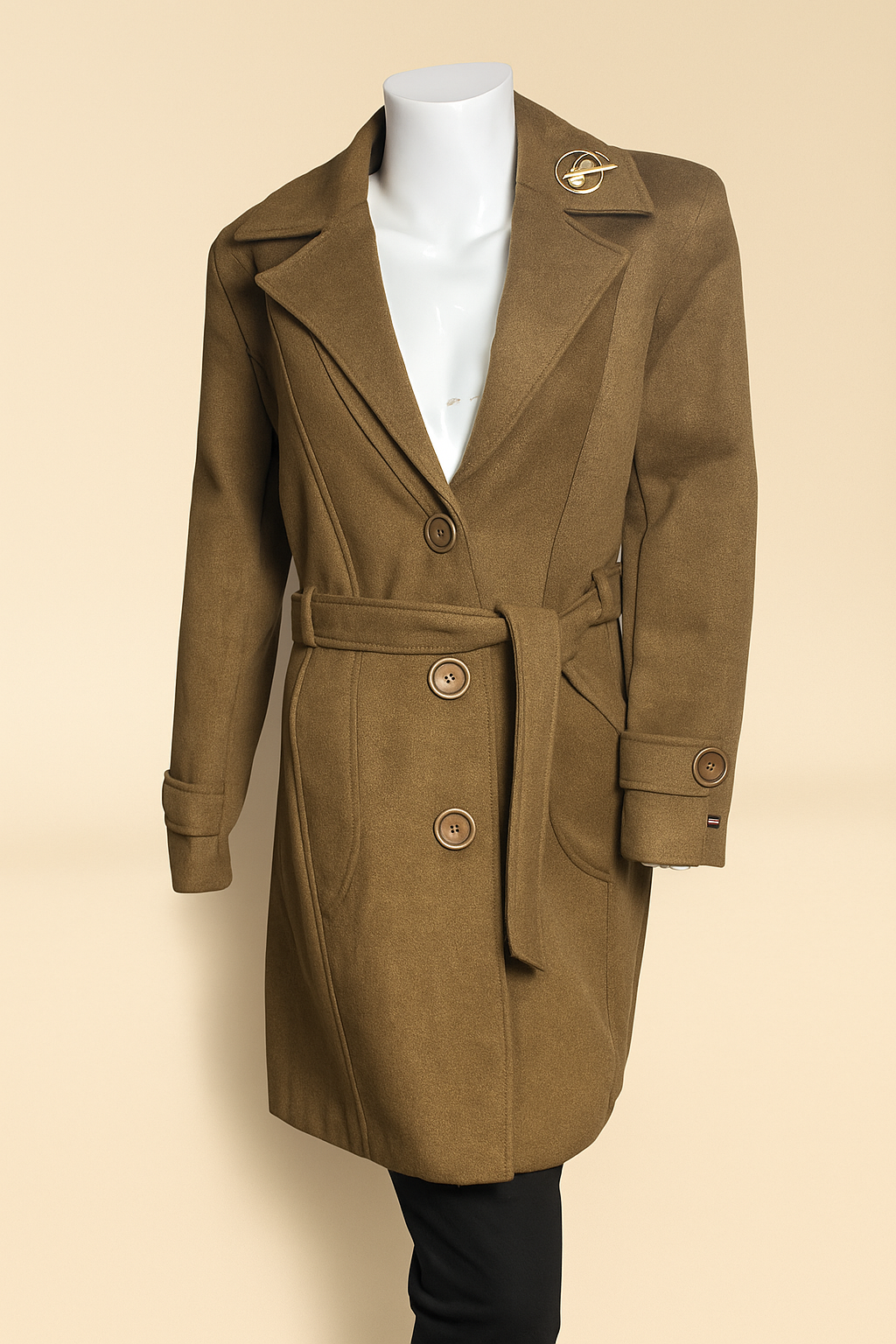 Alkaram 38-Inch Heritage Belted Trench Coat