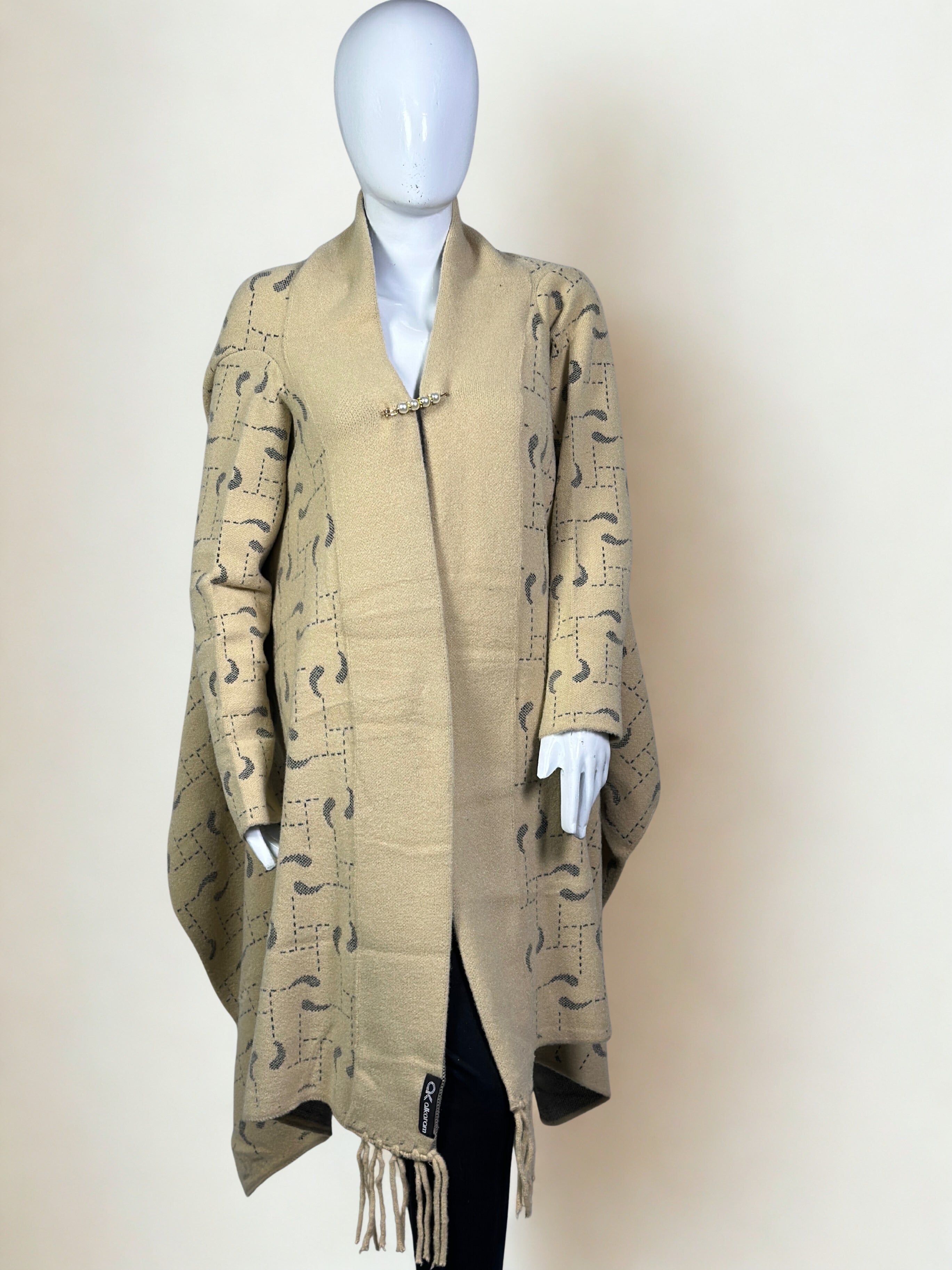 Elegant Long Cape Shawl Dress for Winter – Premium Woolen Wrap winter collection sale