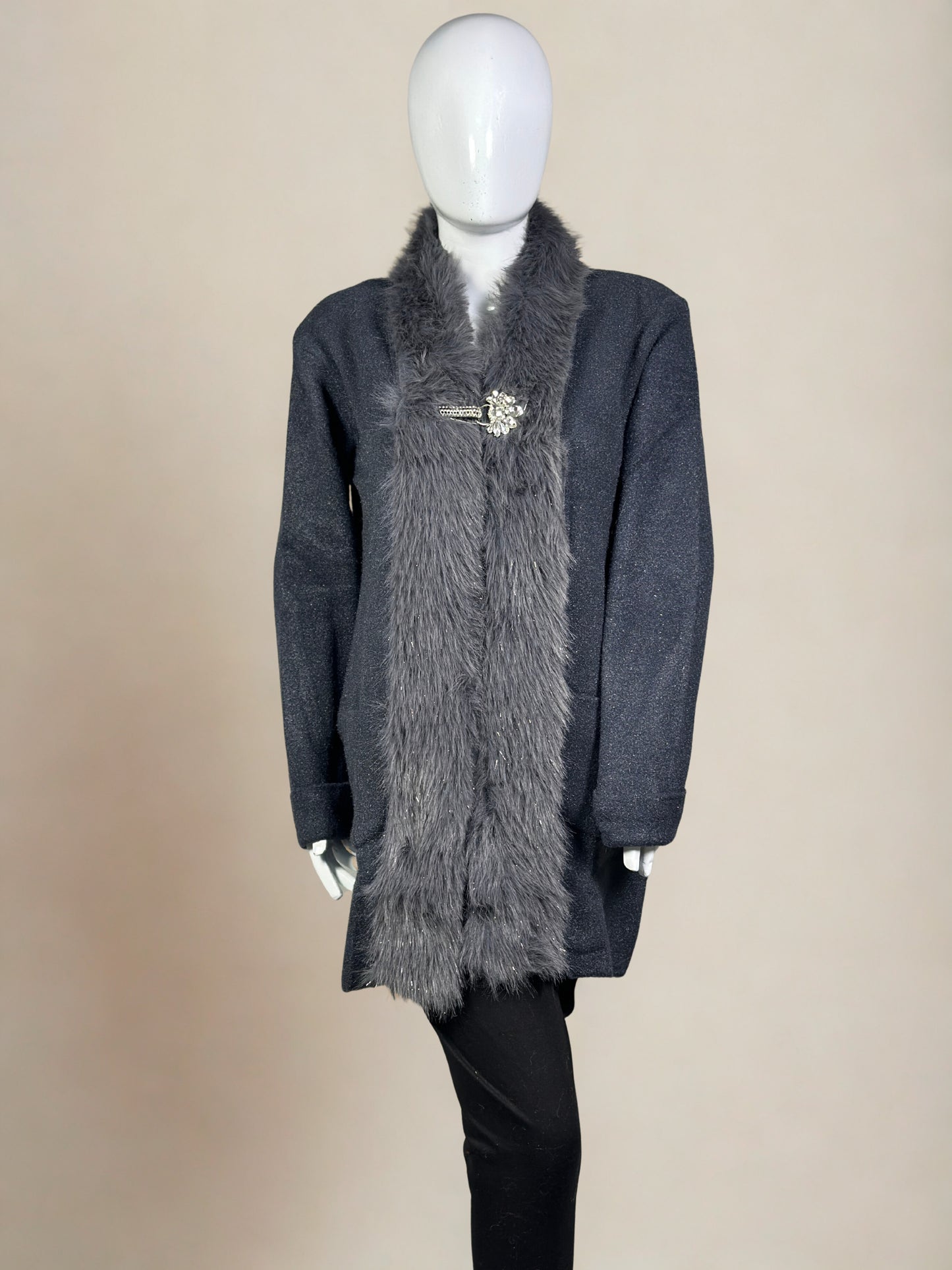 Fur Trim Winter Luxe Shrug – Premium Wool Collection