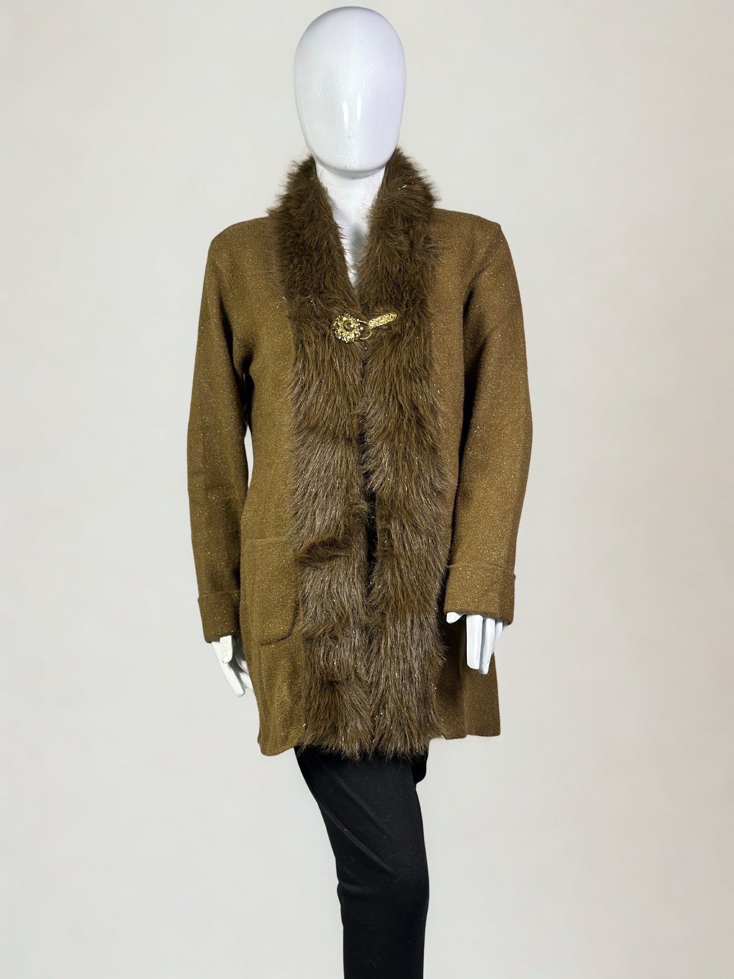 Fur Trim Winter Luxe Shrug – Premium Wool Collection