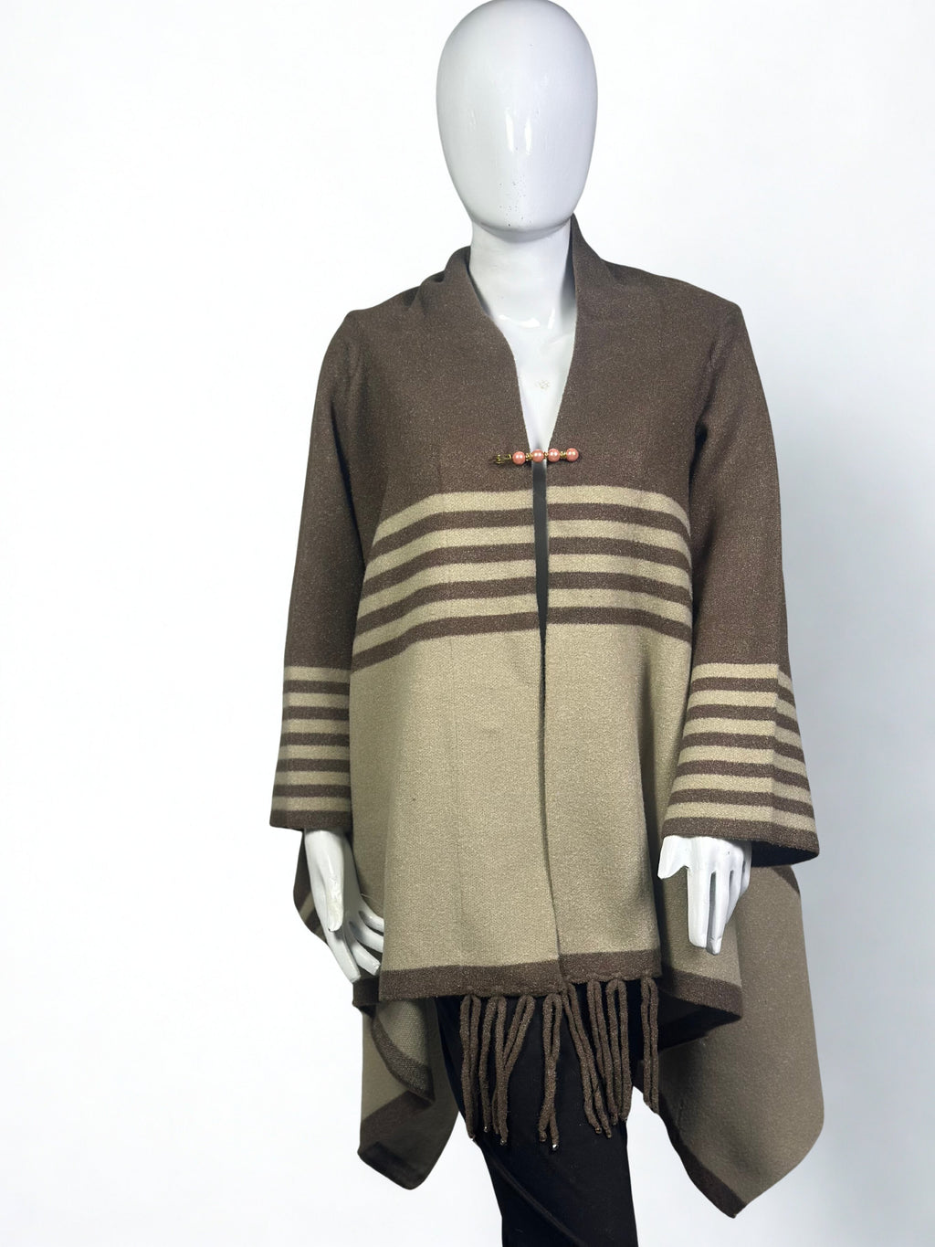Premium Wool Cape Shawl Dress – Winter Collection Sale