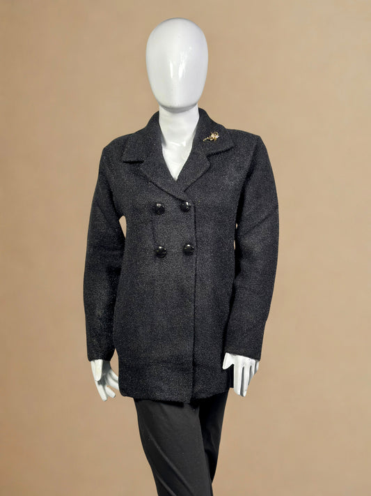 Women's Wool Blend Coat-Style Sweater
