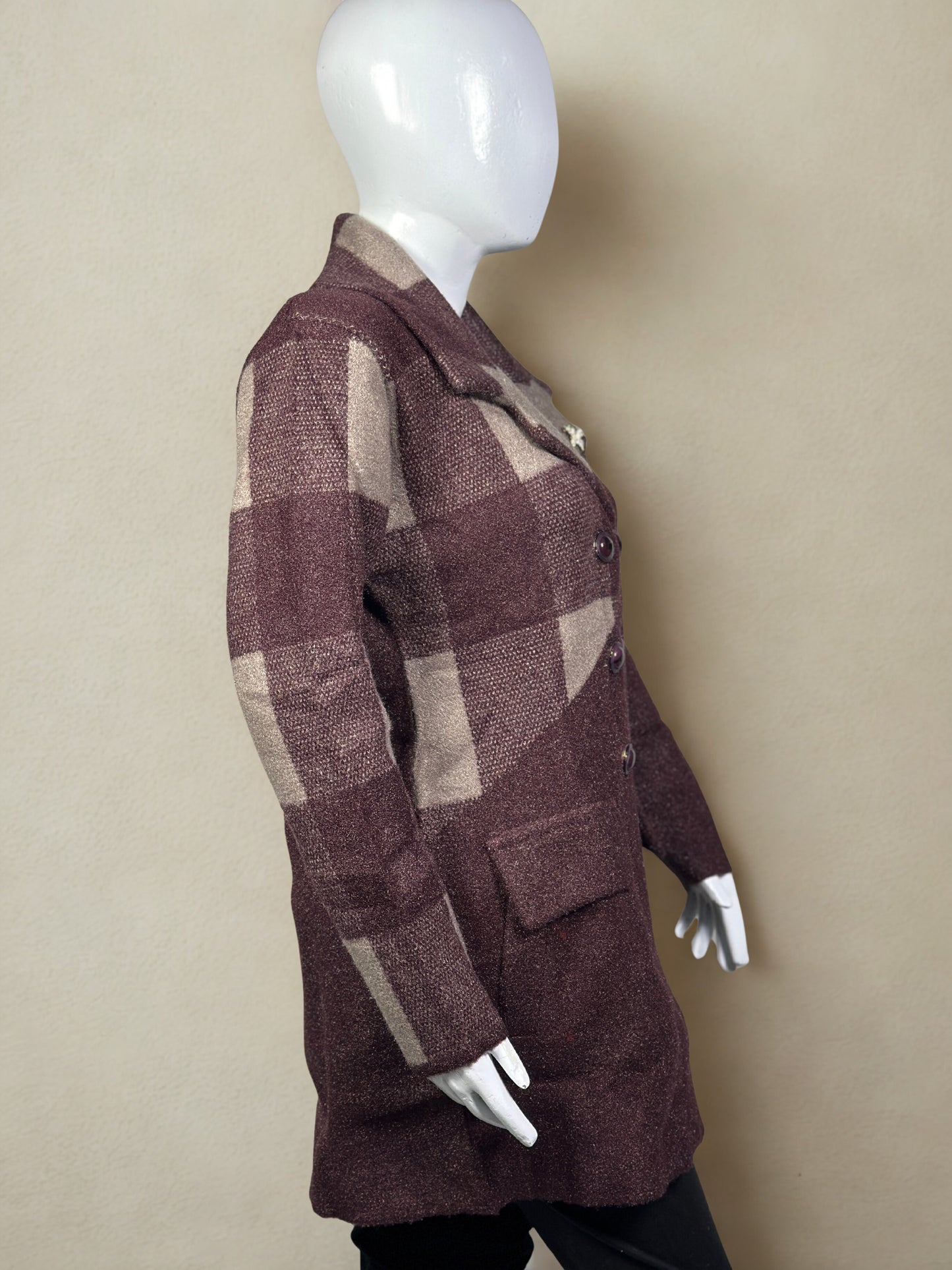 Warm and Stylish Double-Button Coat Collar Long Sweater