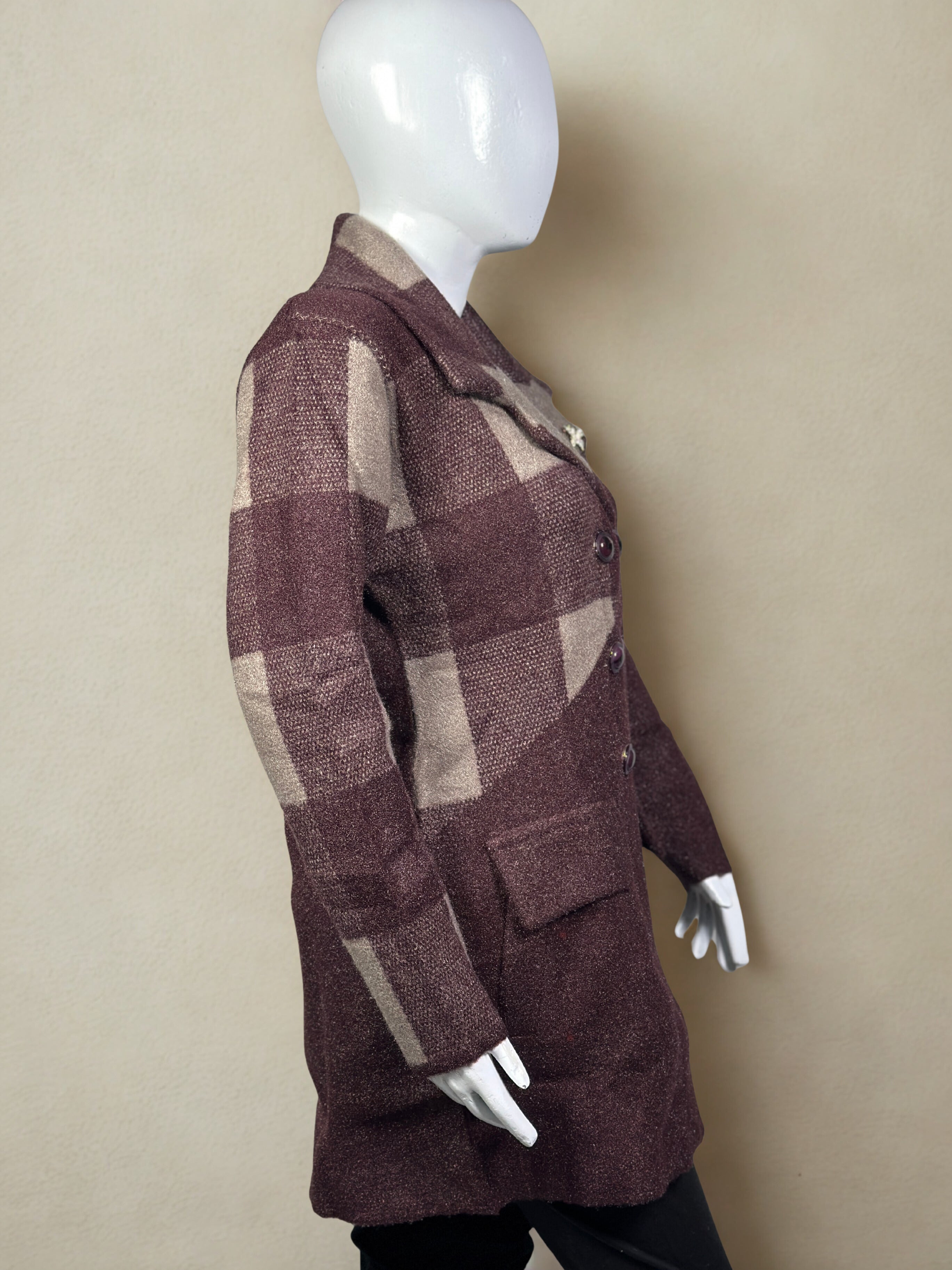 Warm and Stylish Double-Button Coat Collar Long Sweater