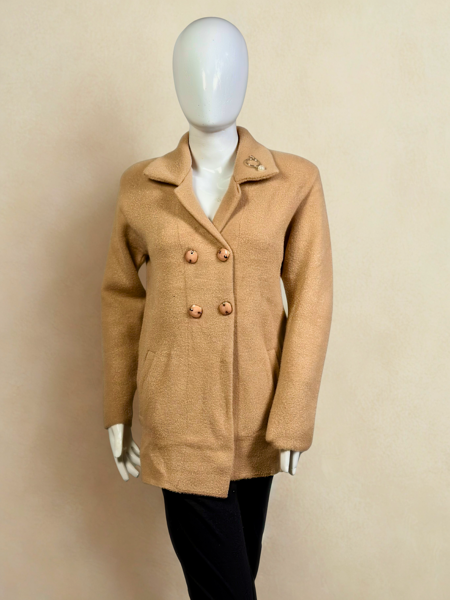 Women's Wool Blend Coat-Style Sweater